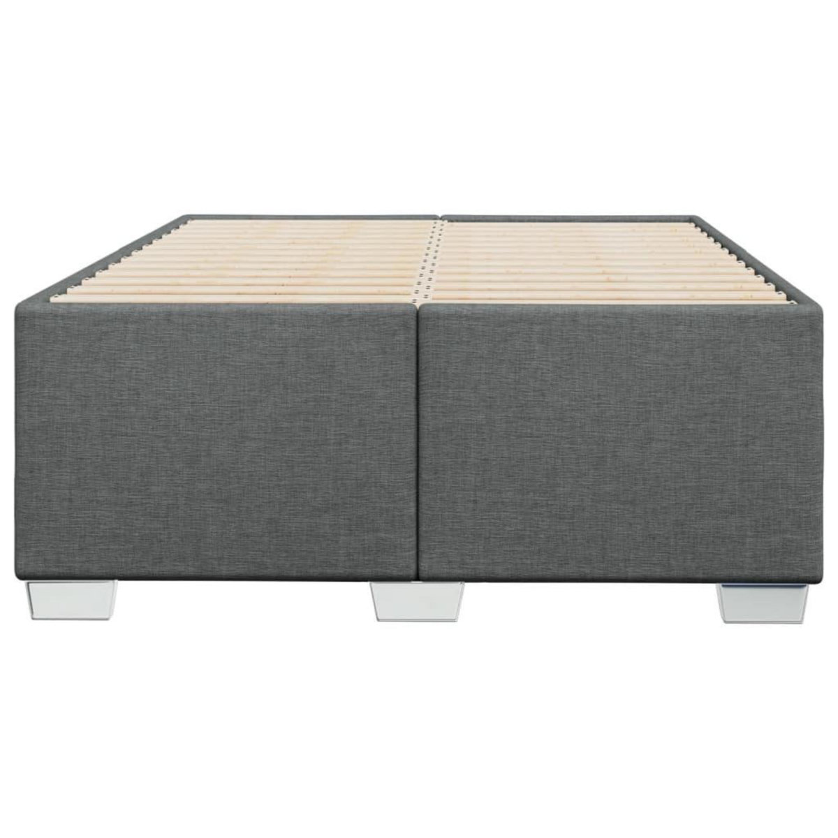 VIDAXL Cadre de lit sans matelas gris fonce 120x190 cm tissu