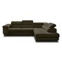 Voir la diapositive 6 : BEST MOBILIER Zaria - canapé d'angle droit - convertible avec coffre et têtières réglables - 5 places - en velours côtelé