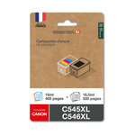 ESSENTIEL B Cartouche d'encre Pack Compatible C545/C546 XL (Noir + 3 Couleurs Haute Capacité)