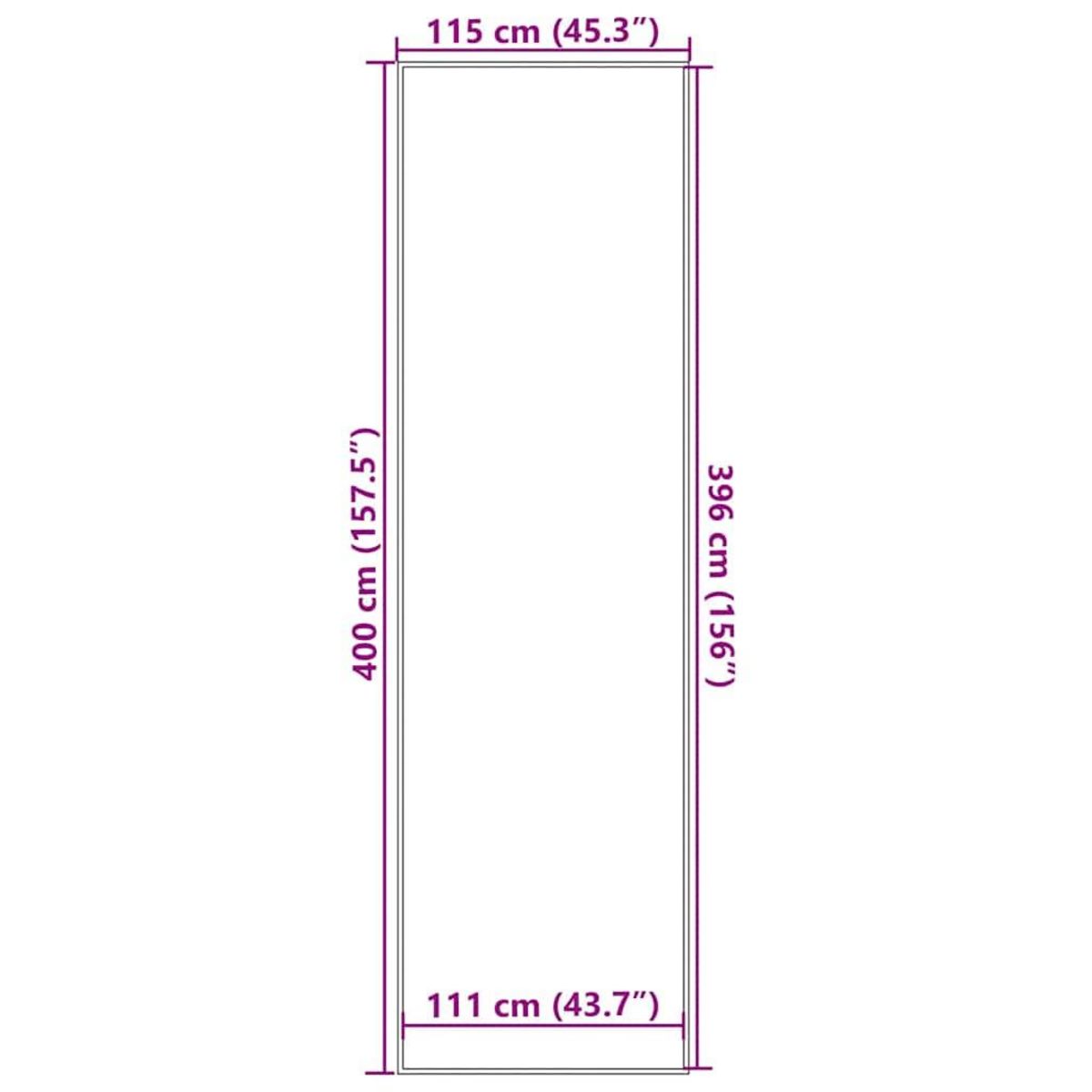 VIDAXL Paillasson marron 115x400 cm