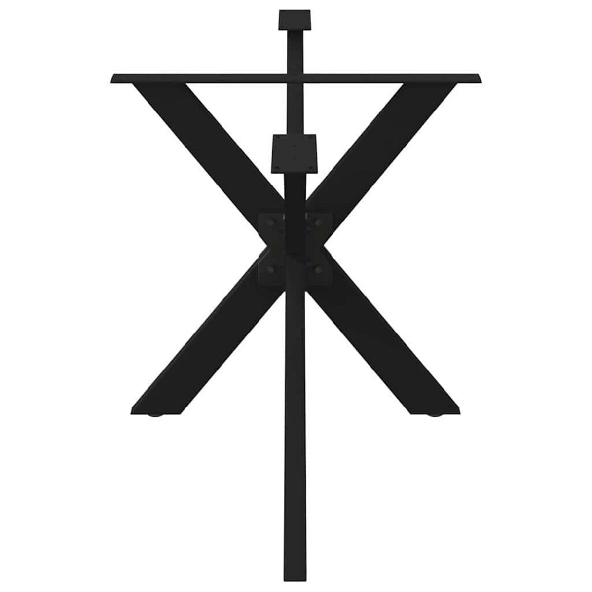 VIDAXL Pied de table a manger forme d'araignee noir 150x78x(72-73) cm