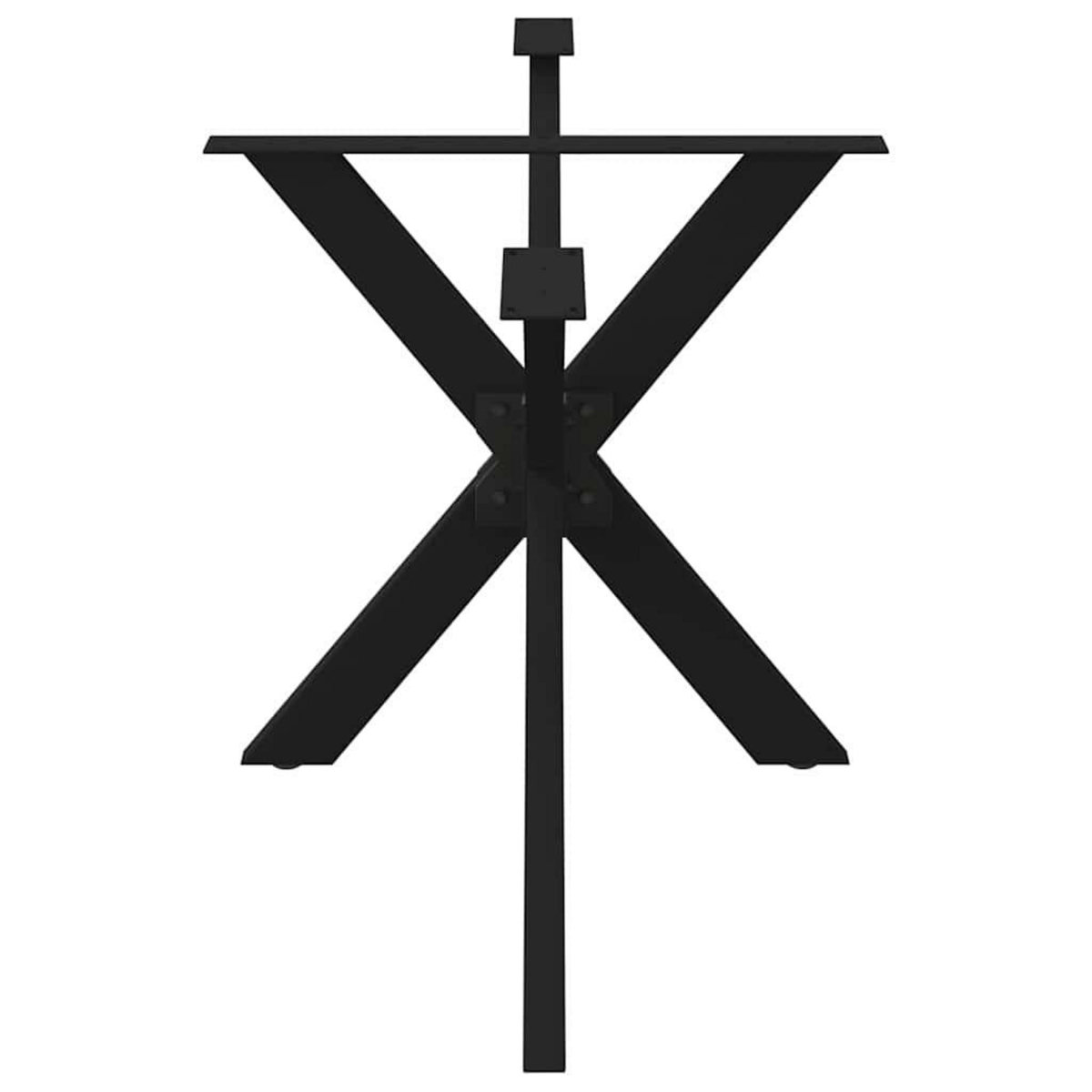 VIDAXL Pied de table a manger forme d'araignee noir 150x78x(72-73) cm