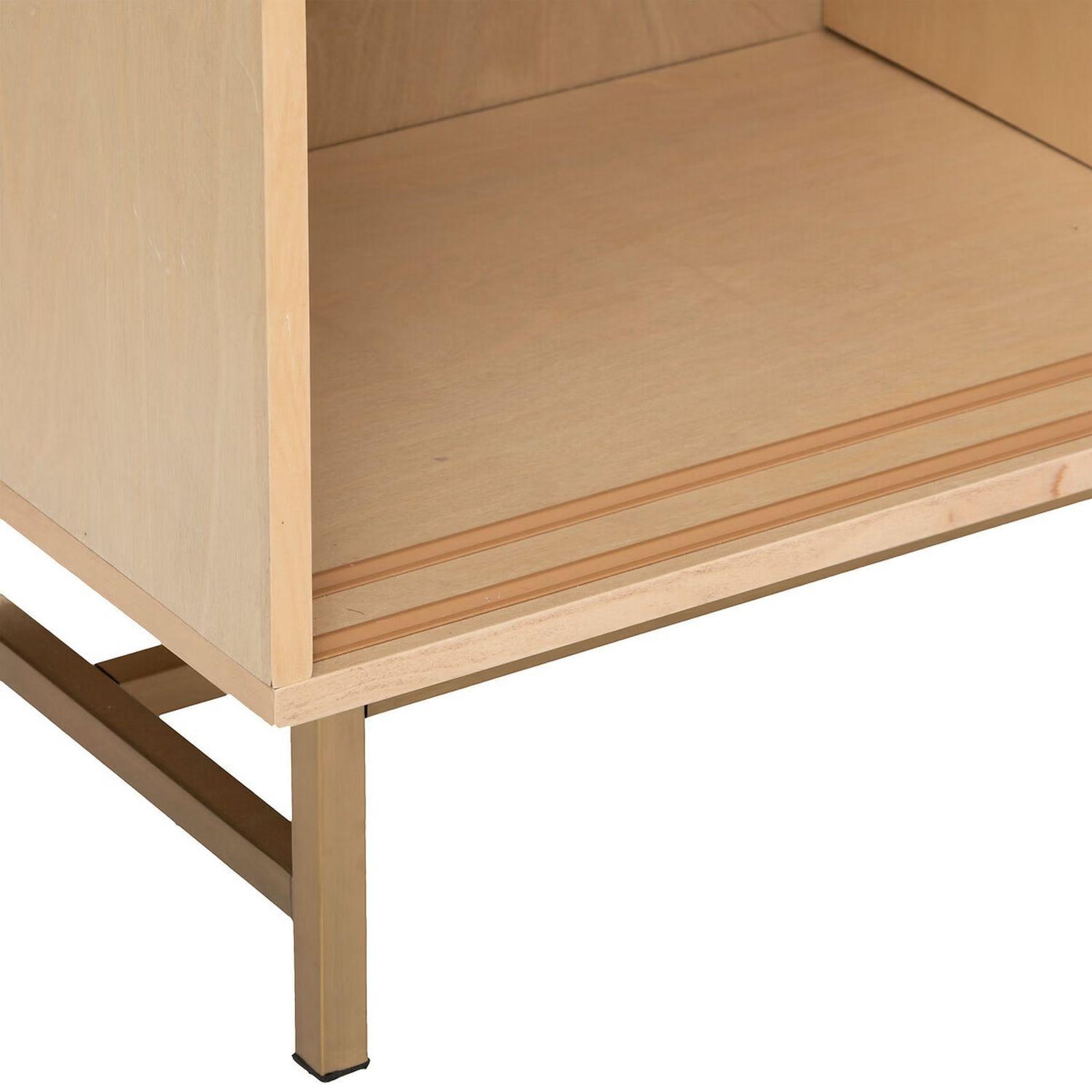 Voir la diapositive 4 : ATMOSPHERA Meuble tv 1 porte en bois et cannage rayo - beige