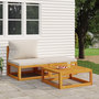 Voir la diapositive 1 : VIDAXL Salon de jardin 3 pcs avec coussins bois massif d'acacia