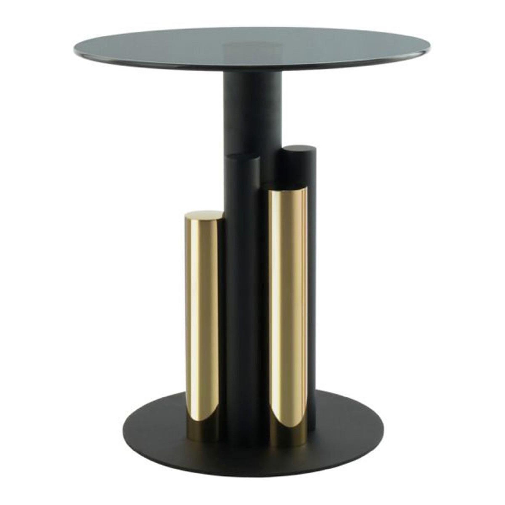 Paris Prix Table d'appoint design  paula  50cm or & gris