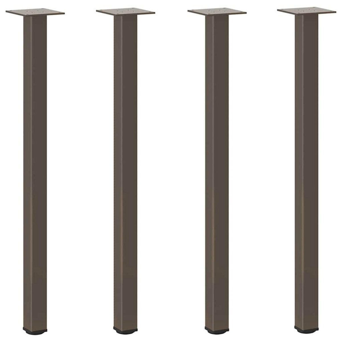 VIDAXL Pieds de table basse acier naturel 4 pcs 72-74 cm acier