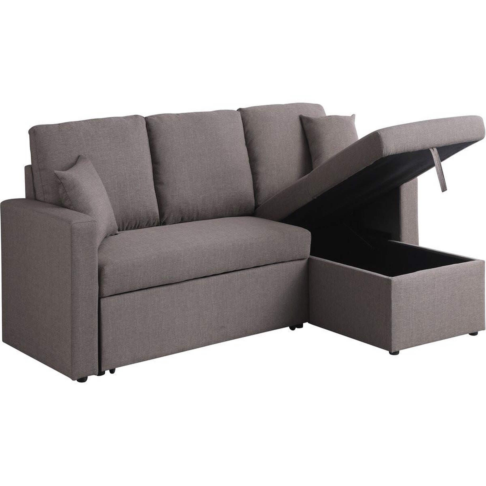 Voir la diapositive 1 : Habitat et Jardin Canapé d'angle convertible/ réversible avec coffre  Alain  - 3 places - Taupe
