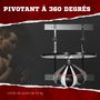 Voir la diapositive 5 : HOMCOM Poire de vitesse boxe pivotante 360° - crochet, pompe inclus - acier PU noir blanc
