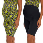 MAMALICIOUS X2 Shorts de Grossesse /Jaune  Femme Mamalicious Biker. Coloris disponibles : Noir