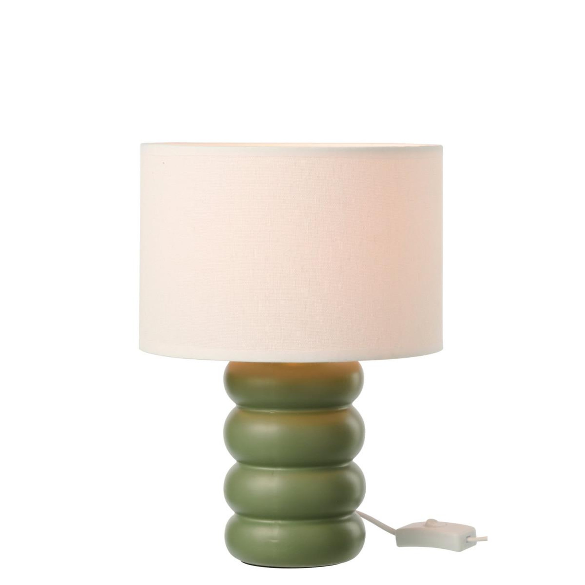Voir la diapositive 2 : J-LINE Lampe à poser en céramique  eva  31cm vert
