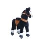Ponycycle Poney à monter Noir avec sabot blanc Grand Modèle pour 4 à 9 ans