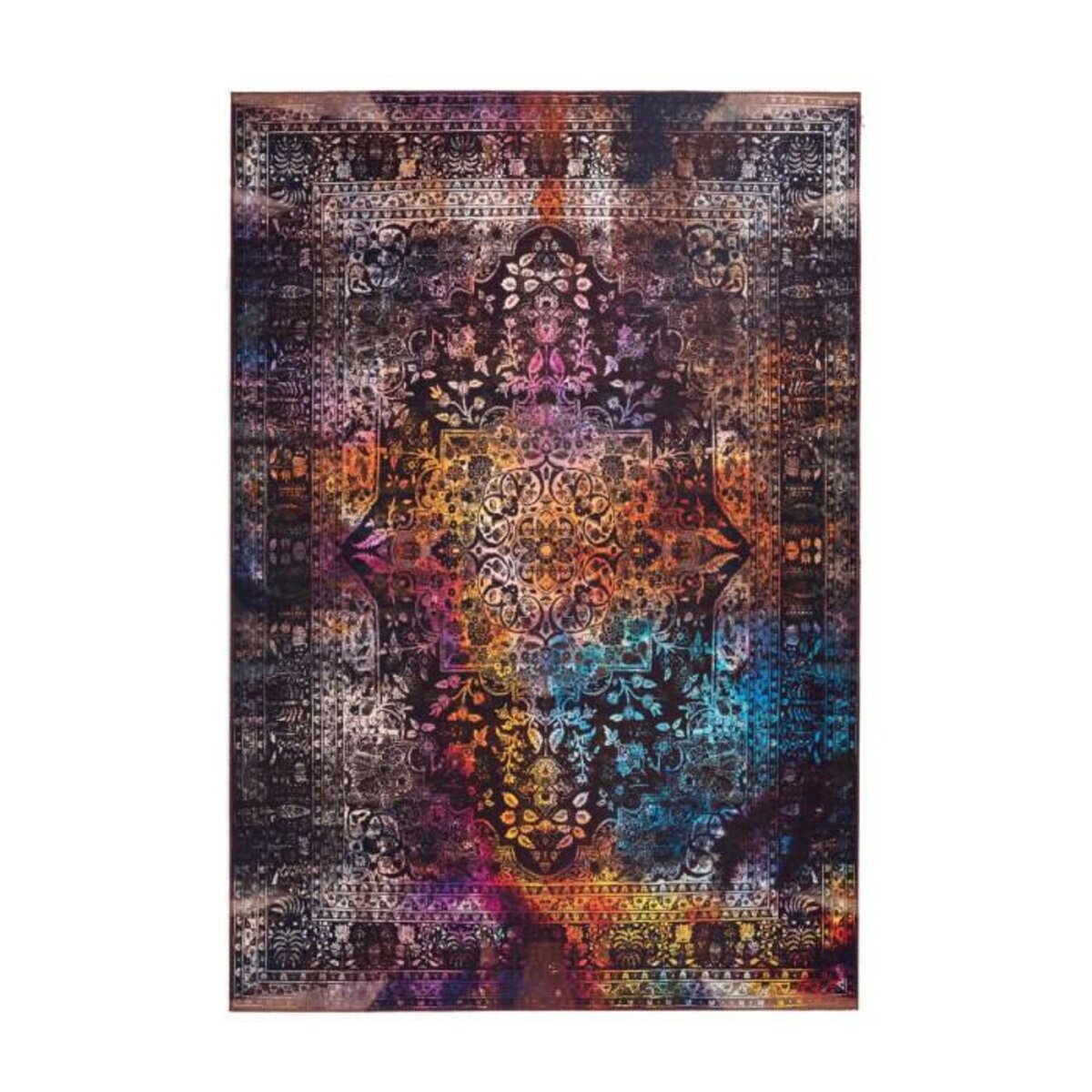 Paris Prix Tapis Oriental à Poils Courts  Galaxy IV  Multicolore