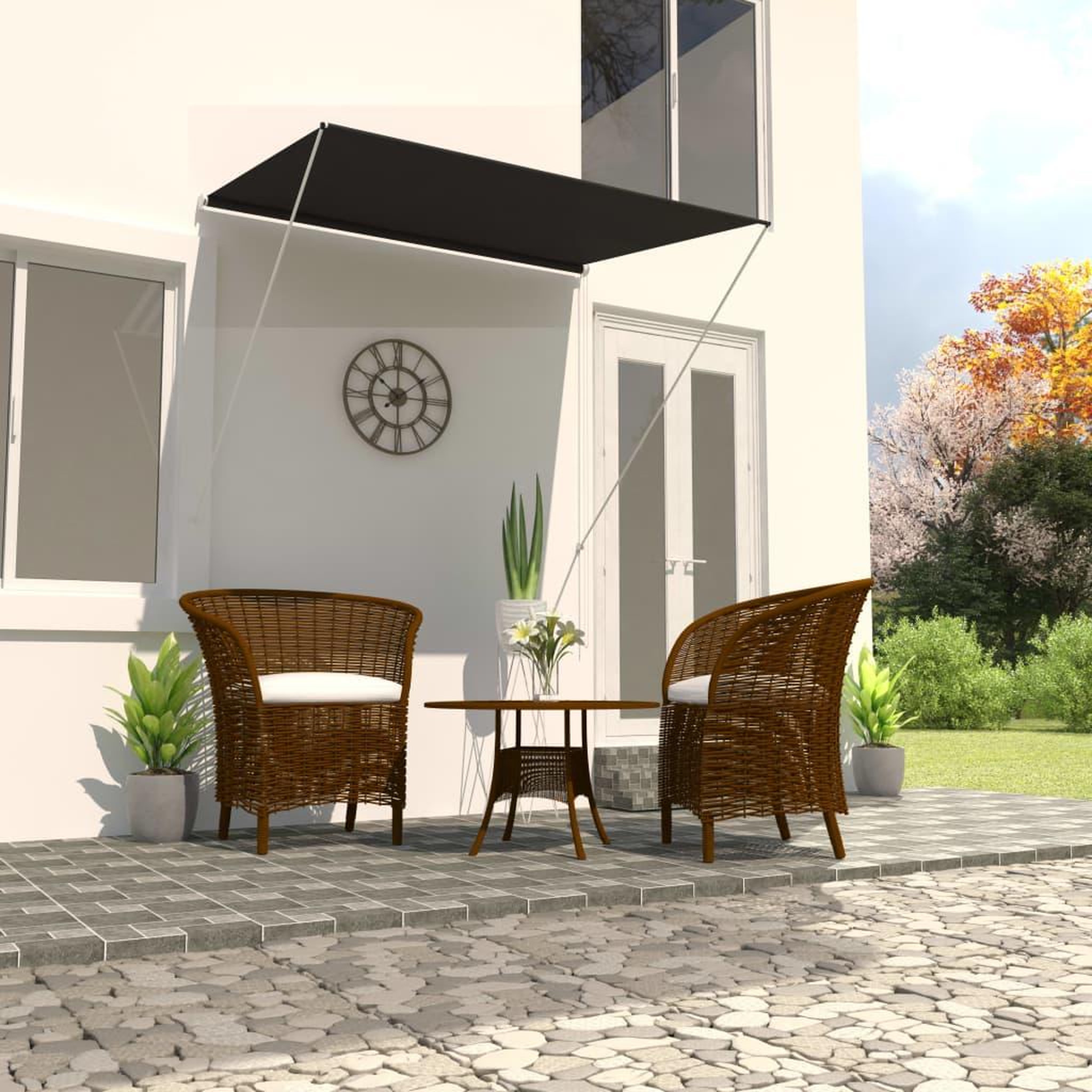 Voir la diapositive 1 : VIDAXL Auvent retractable 150x150 cm Anthracite