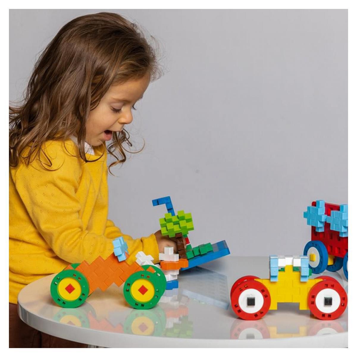 PlusPlus Make&GO! Ensemble de Véhicules - 46 Pièces Créatives pour Enfants