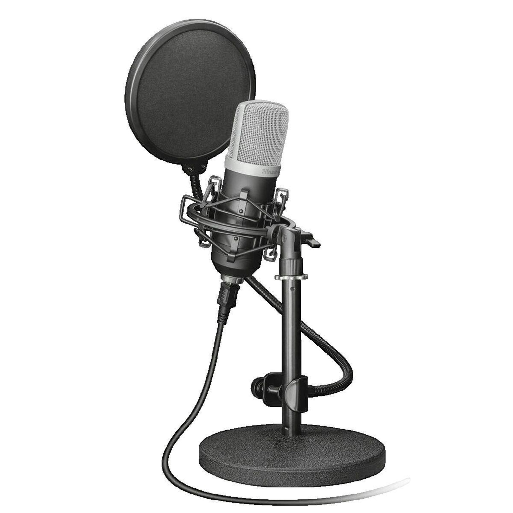 Voir la diapositive 2 : Trust Microphone USB Trust Emita Cardioïde