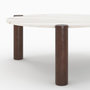 Voir la diapositive 3 : Rendez vous déco Table basse ronde en marbre et bois de manguier D86 cm-Pauline