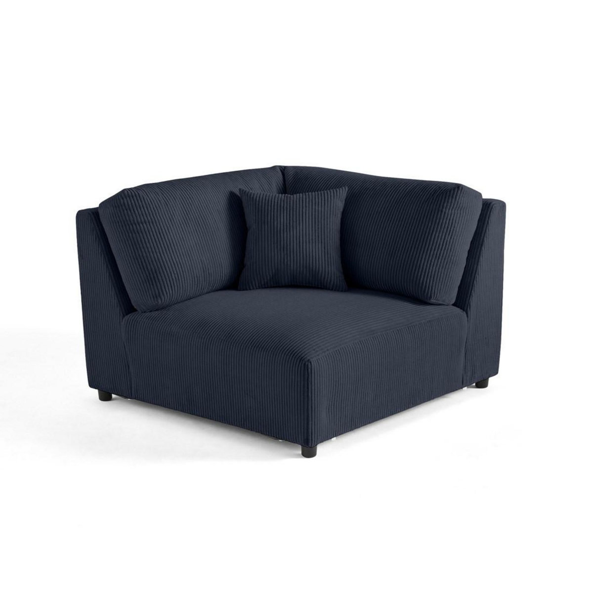 LISA DESIGN Garance - module d'assise d'angle réversible - en velours côtelé