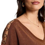 Voir la diapositive 4 : MORGAN T-Shirt Marron/Doré Femme Morgan MRING