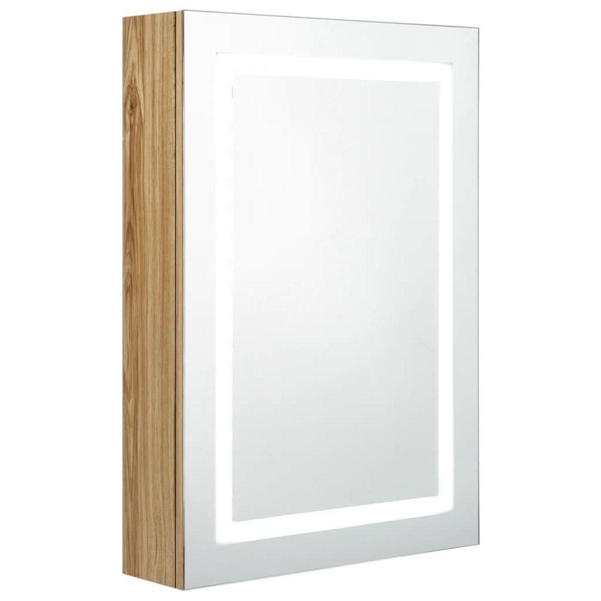 VIDAXL Armoire de salle de bain a miroir LED Chene 50x13x70 cm