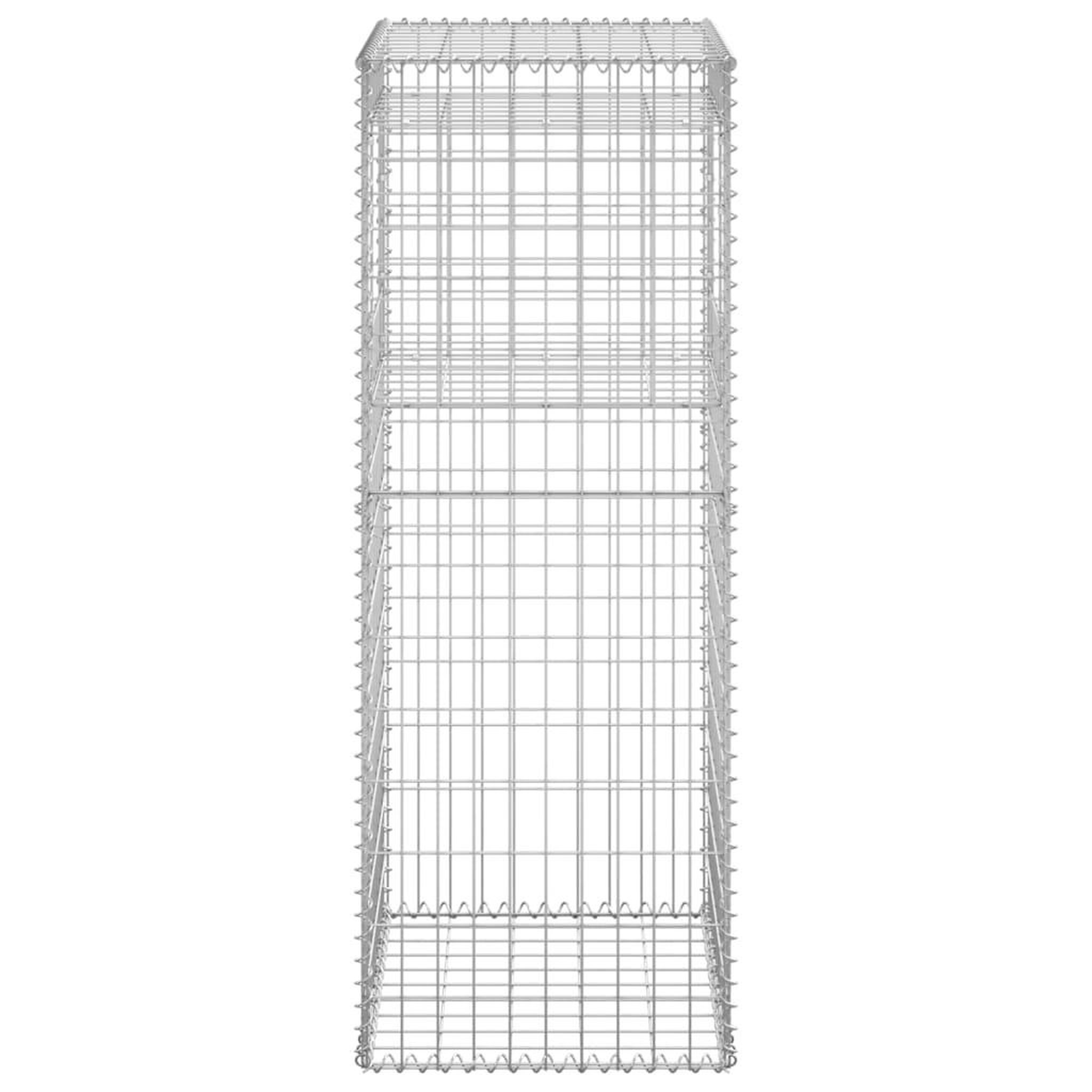 Voir la diapositive 5 : VIDAXL Poteaux a panier de gabion 2 pcs 50x50x140 cm Fer