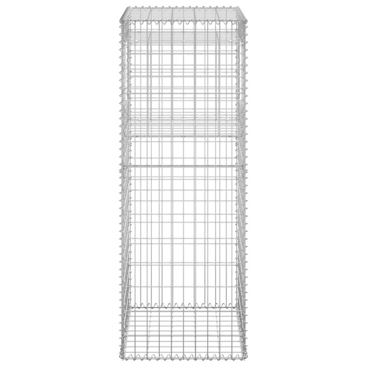 VIDAXL Poteaux a panier de gabion 2 pcs 50x50x140 cm Fer