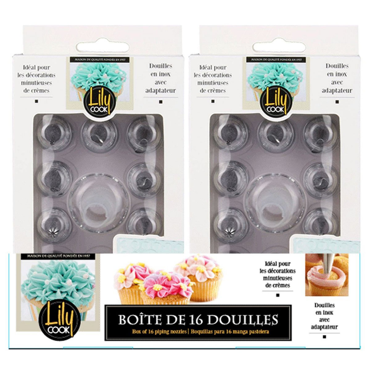 Boite à douilles 16 pièces  acier inoxydable