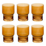 SECRET DE GOURMET Lot de 6 Gobelets Bas  Ella  30cl Ocre