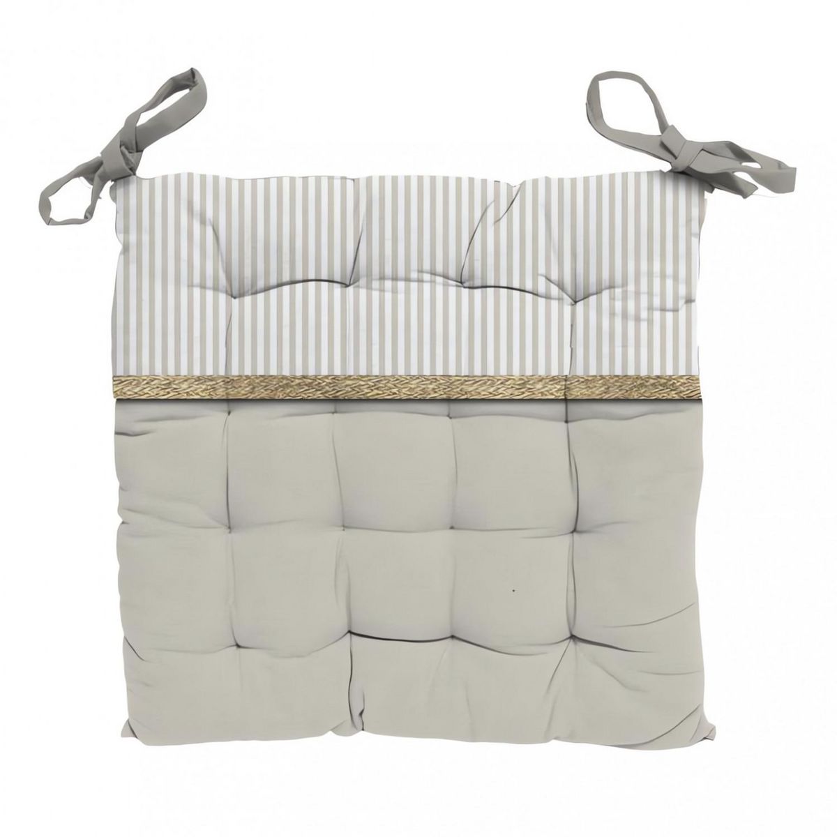 SOLEIL D'OCRE Dessus de chaise en coton capitonné 40x40x5 cm AIMEE, par Soleil d'Ocre