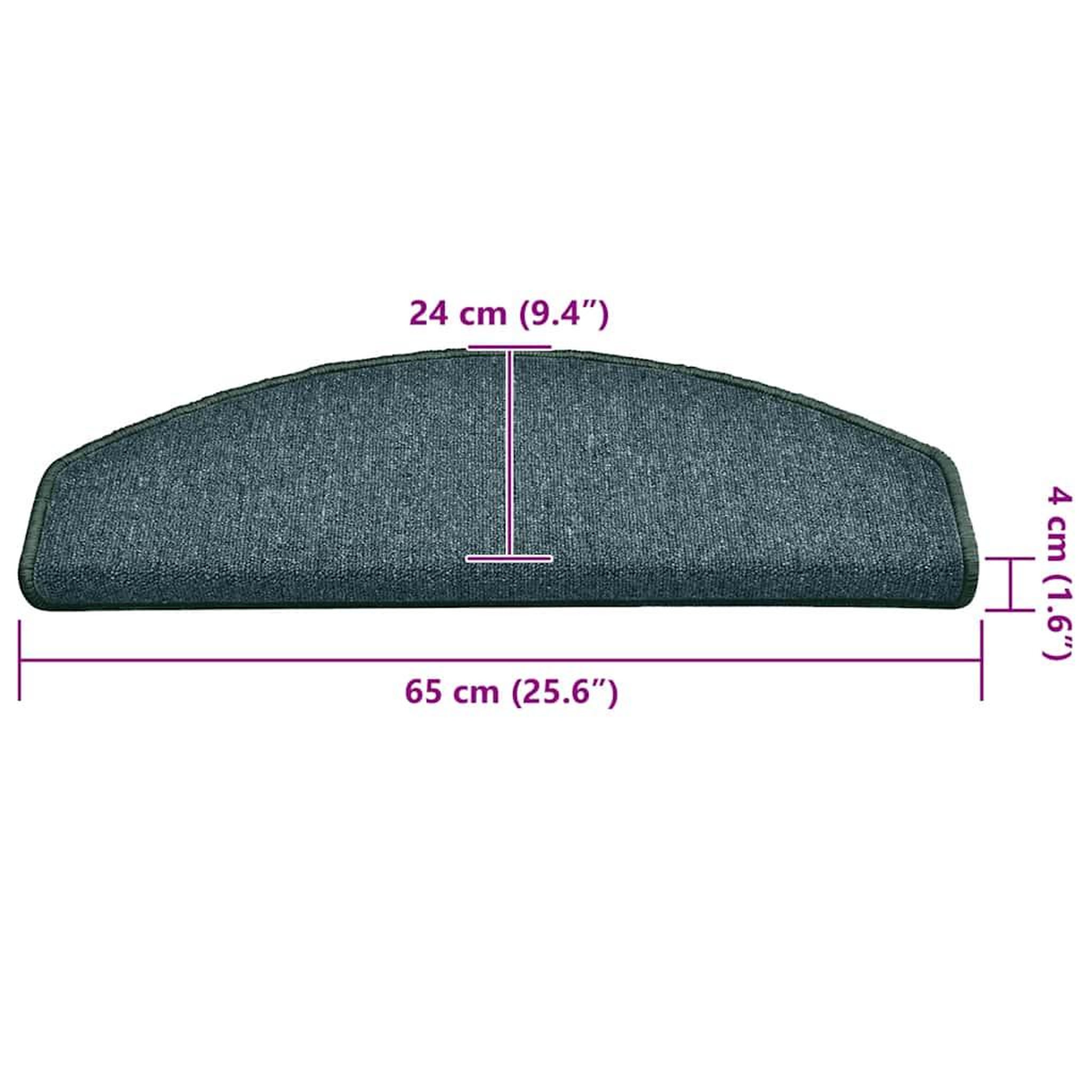 Voir la diapositive 6 : VIDAXL Tapis d'escalier 30 pcs vert fonce 65x24x4 cm