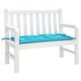 Voir la diapositive 3 : VIDAXL Coussin de banc de jardin turquoise 110x50x7 cm tissu