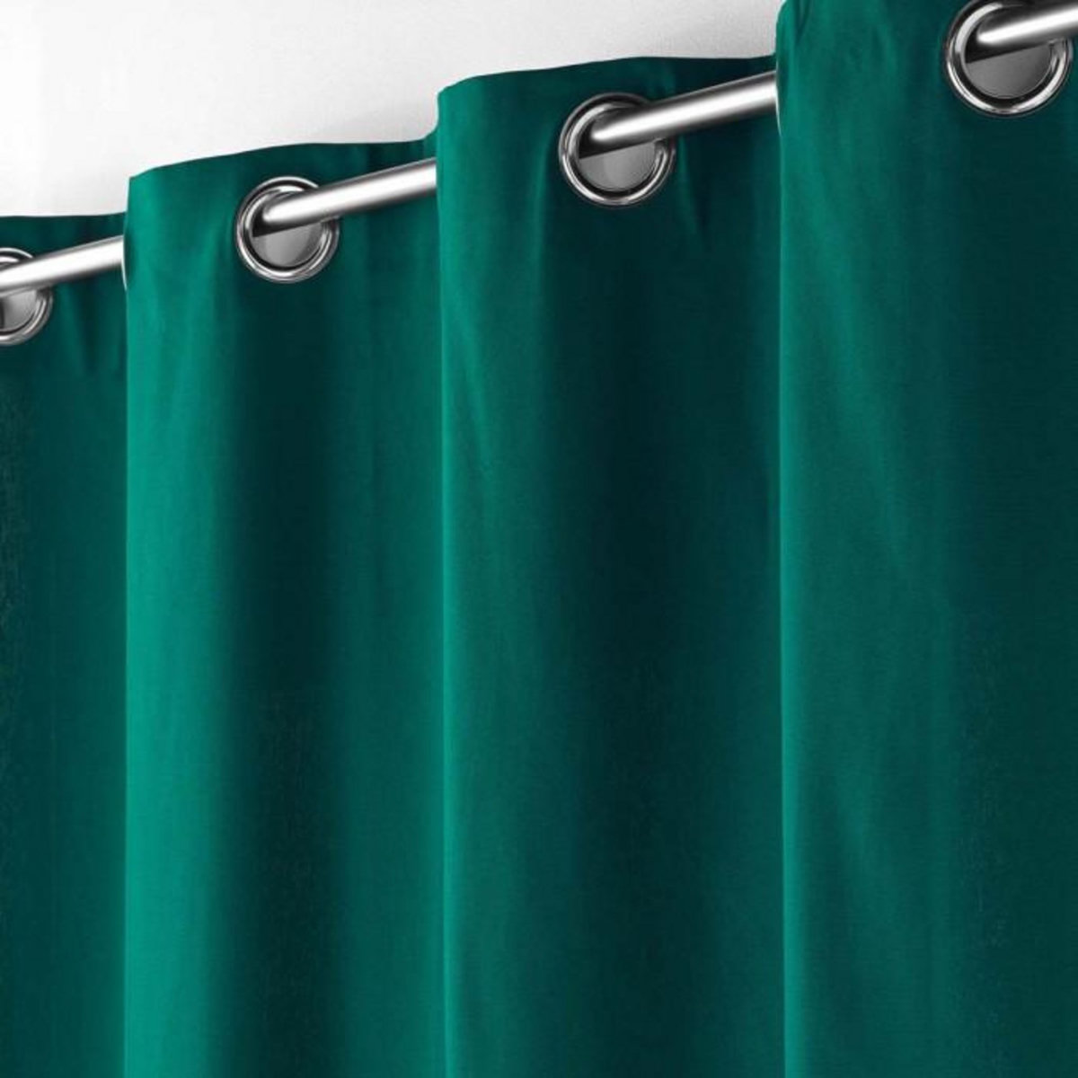 Paris Prix Rideau à Oeillets  Panama  140x240cm Vert Emeraude