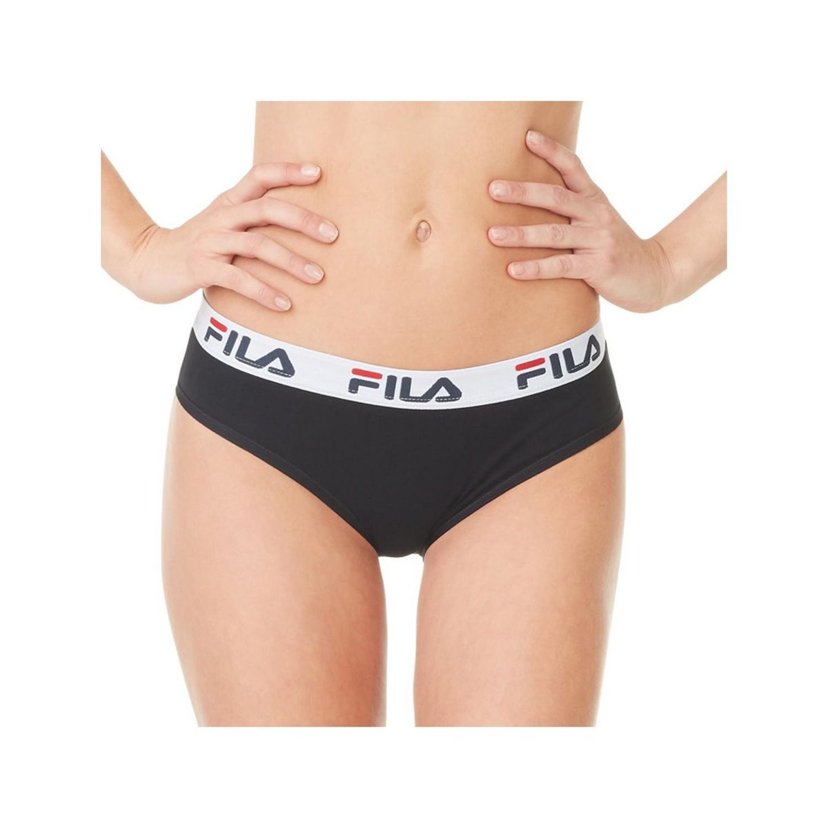 FILA Lot de 3 Culottes coton femme Fila 6043 Noir Navy et Blanc