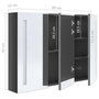 Voir la diapositive 6 : VIDAXL Armoire de salle de bain a miroir LED 89x14x62 cm Gris brillant