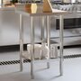 Voir la diapositive 1 : VIDAXL Table de travail de cuisine avec dosseret 55x55x93 cm inox