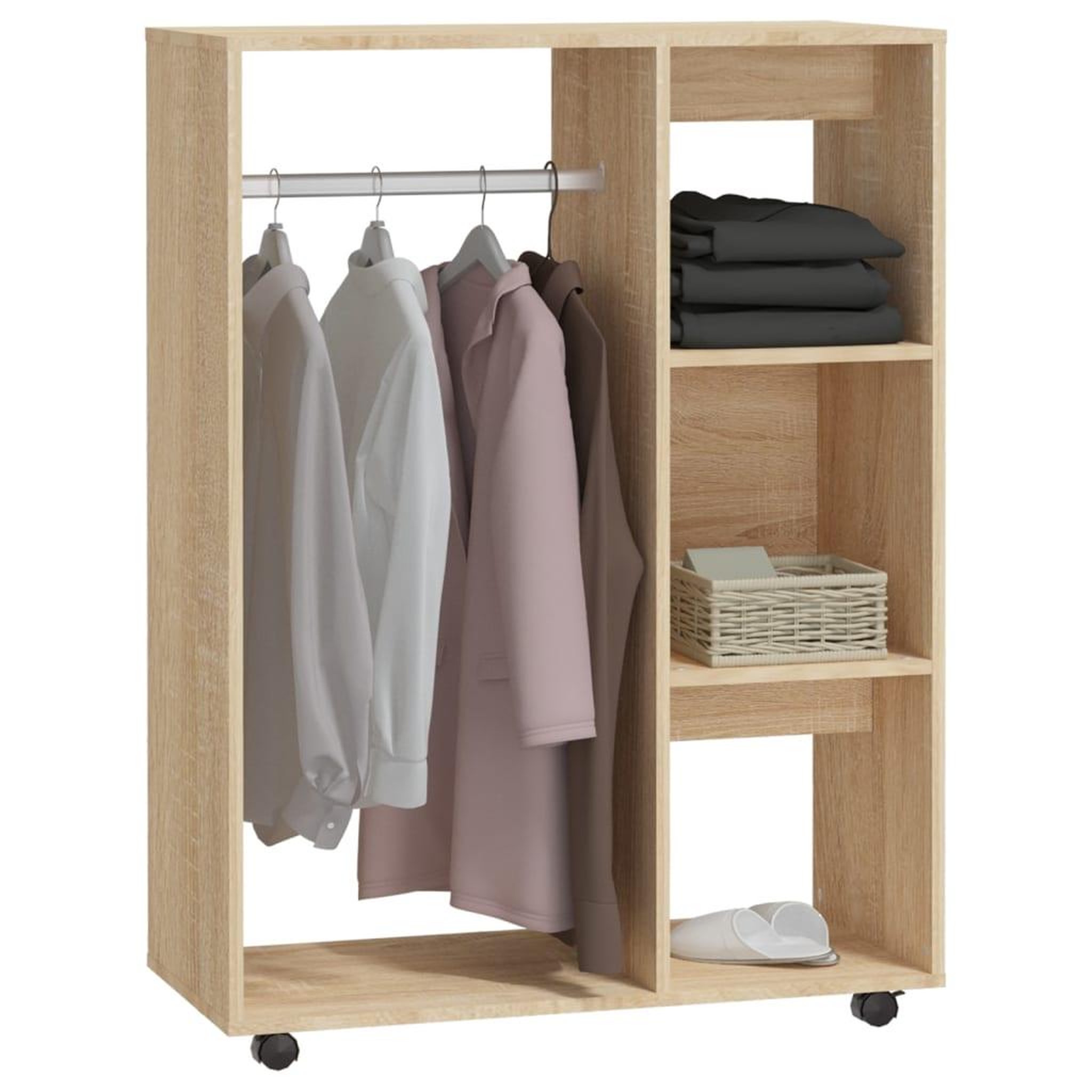 Voir la diapositive 4 : VIDAXL Garde-robe Chene sonoma 80x40x110 cm Bois d'ingenierie