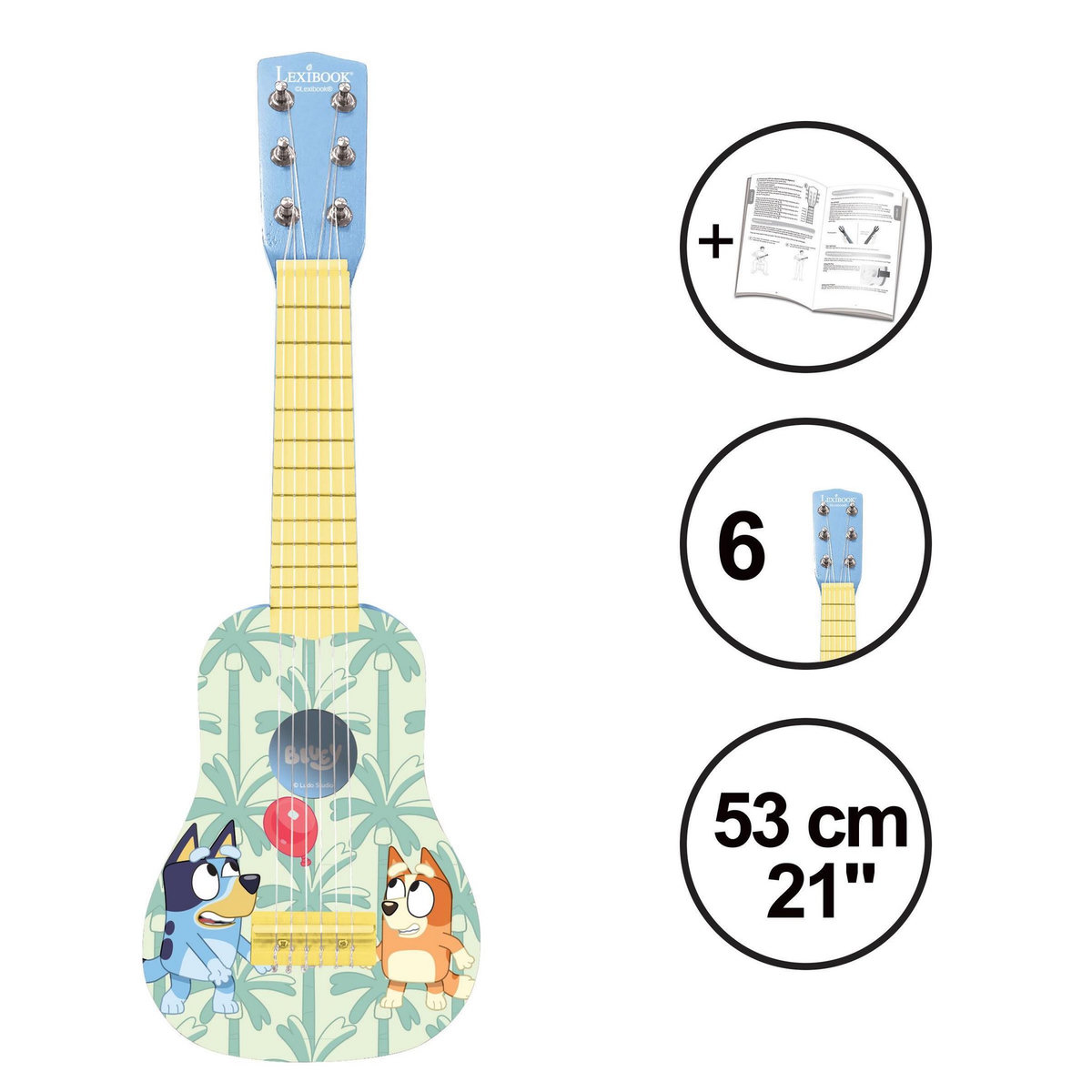 Lexibook Ma Première Guitare Bluey en bois - 53 cm