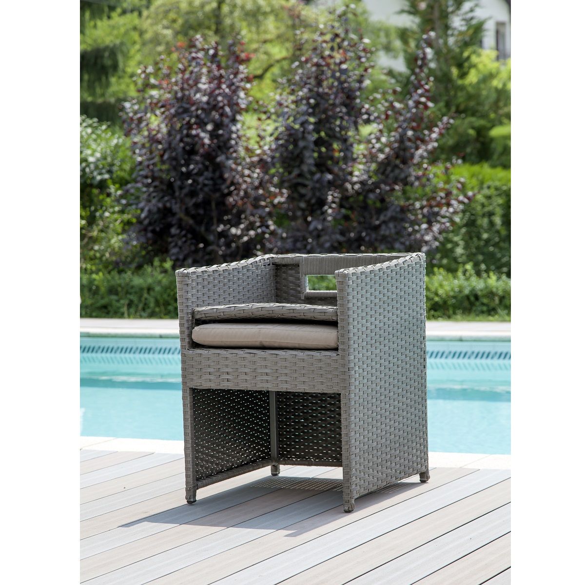 JARDILINE Salon de jardin 2 personnes SUMBA