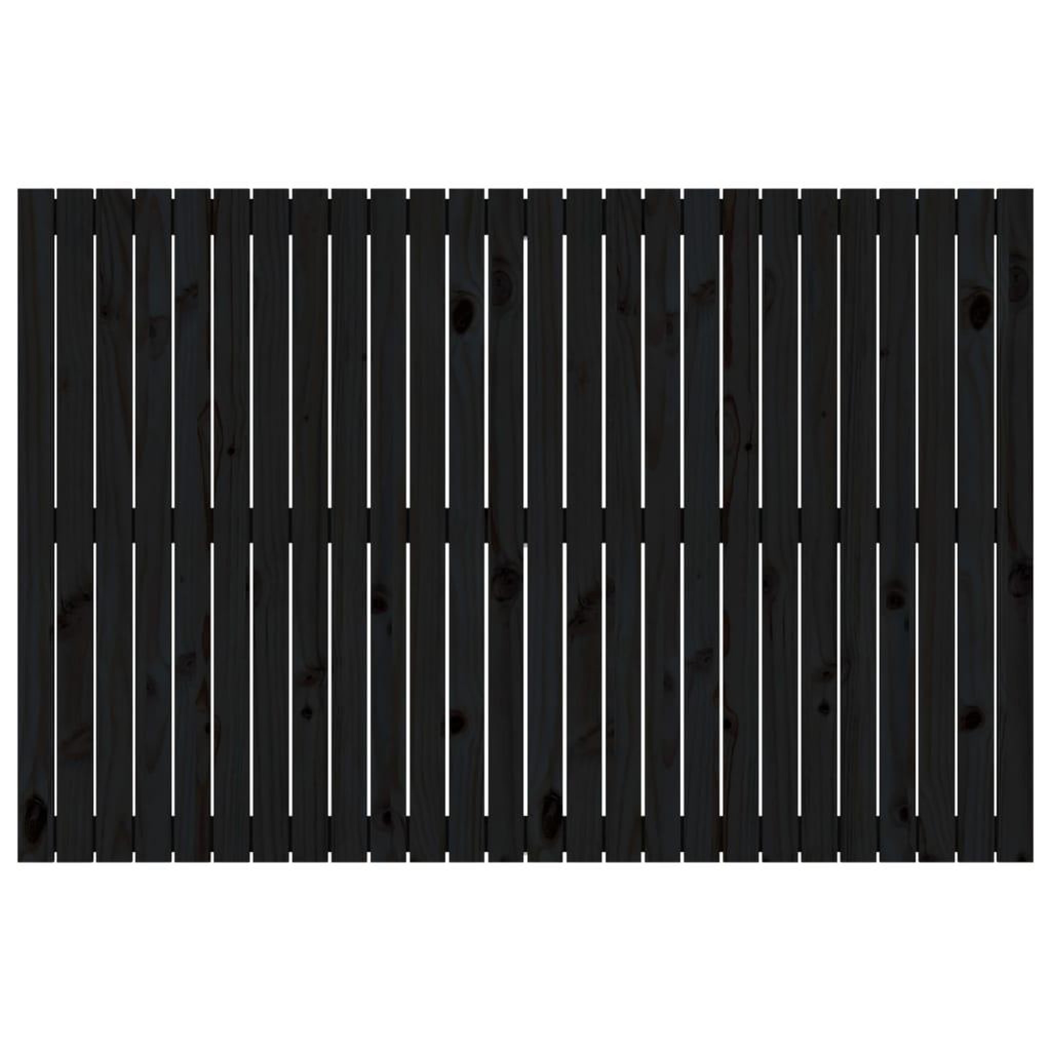 Voir la diapositive 4 : VIDAXL Tete de lit murale Noir 166x3x110 cm Bois massif de pin