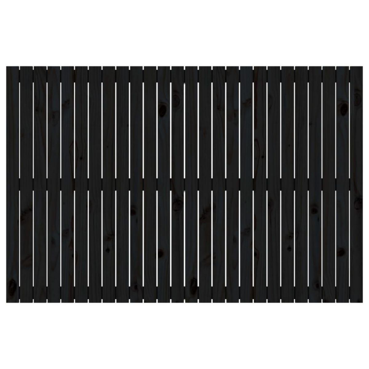VIDAXL Tete de lit murale Noir 166x3x110 cm Bois massif de pin