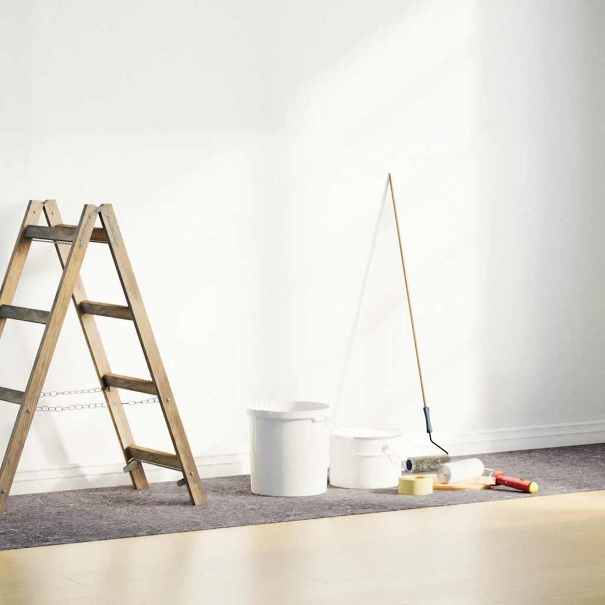 VIDAXL Polaires de peintre antiderapantes 2 pcs 515 cm 180 g/m² gris