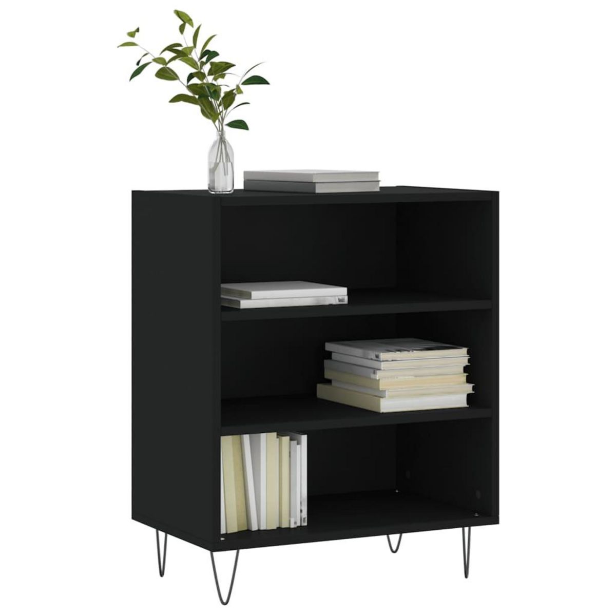 VIDAXL Buffet noir 57x35x70 cm bois d'ingenierie