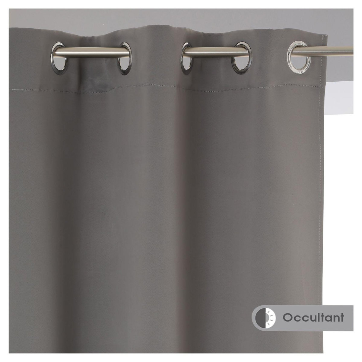 ATMOSPHERA Lot de 2 rideaux occultants unis à oeillets 