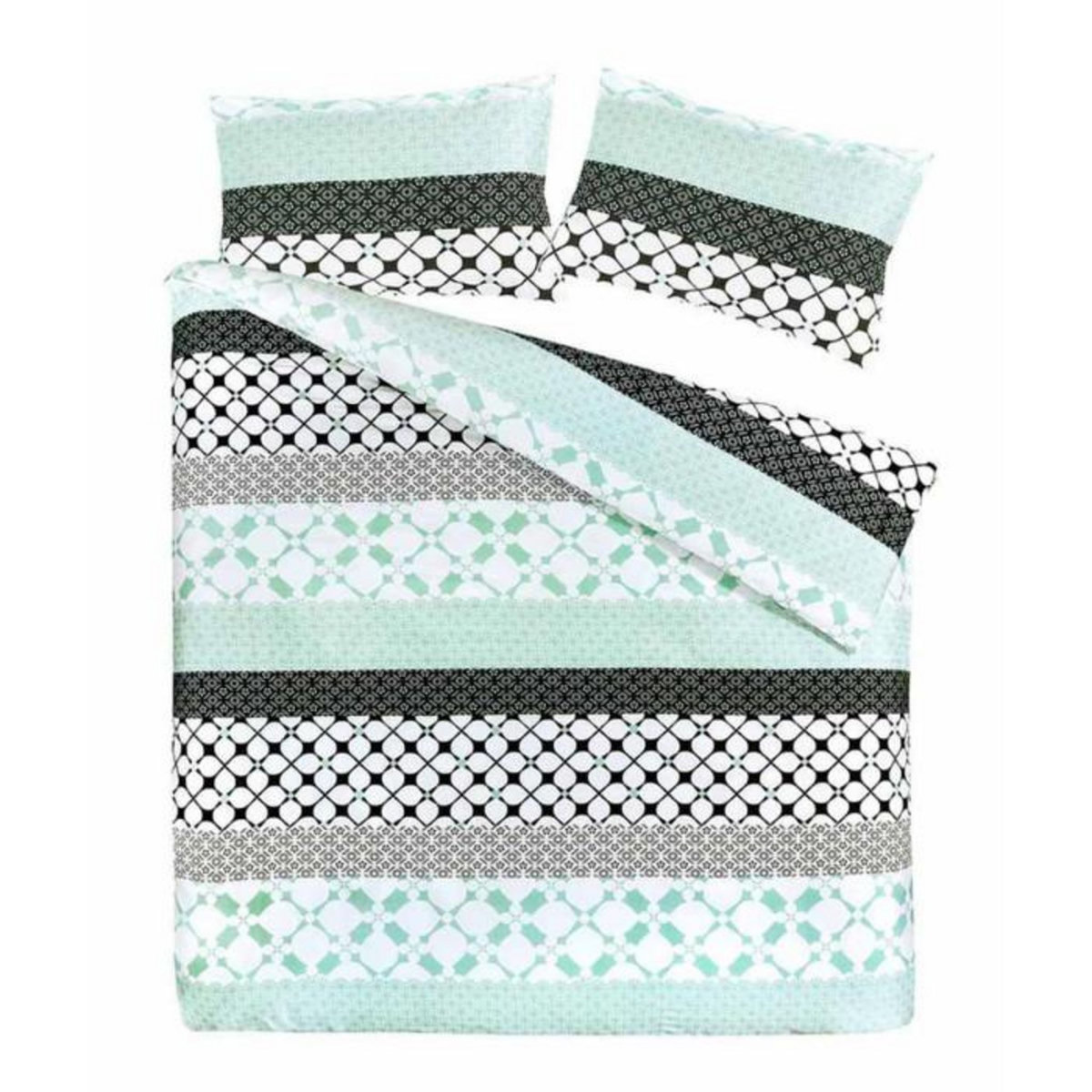 Paris Prix Parure de Lit 3 Pièces  Gisèle  240x220cm Vert