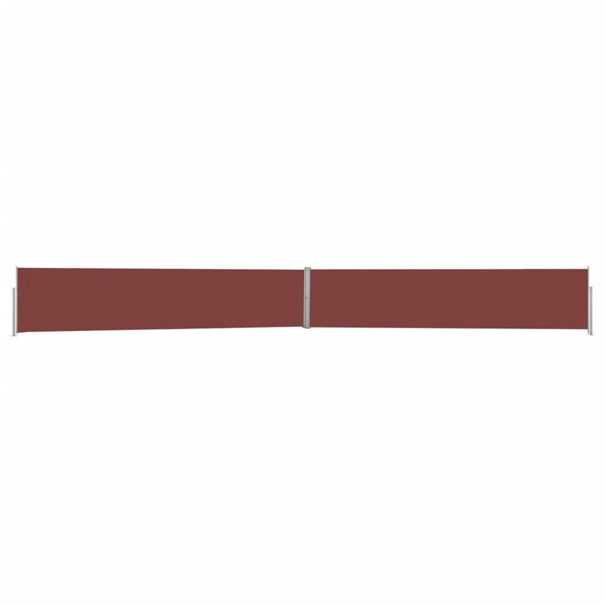 VIDAXL Auvent lateral retractable de patio 140x1200 cm Marron