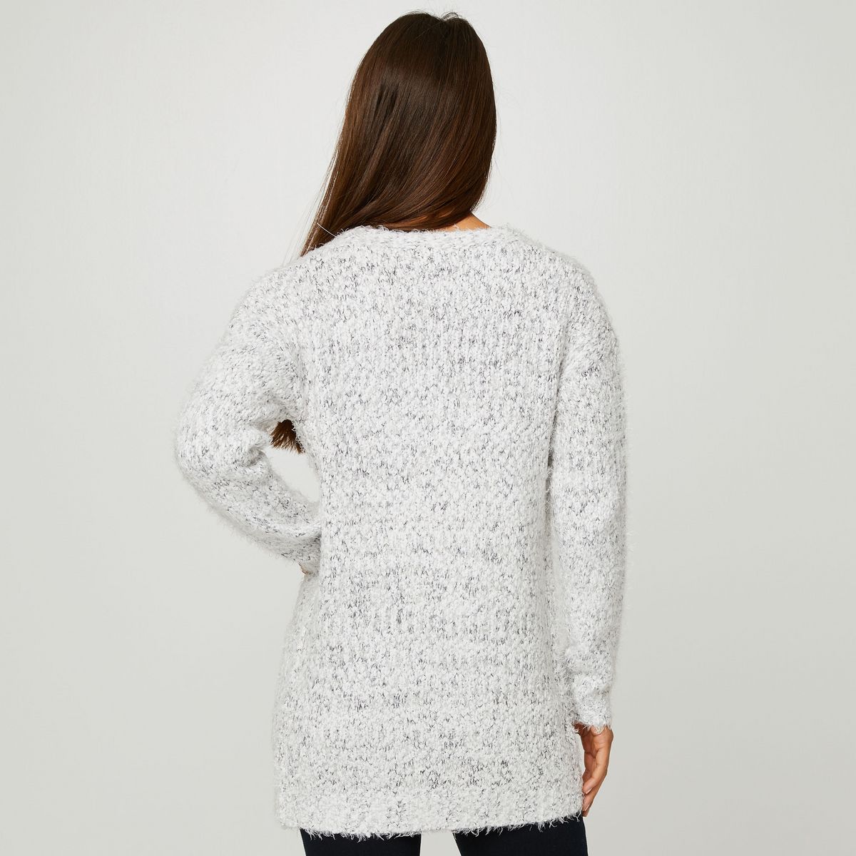 IN EXTENSO Gilet long écru femme