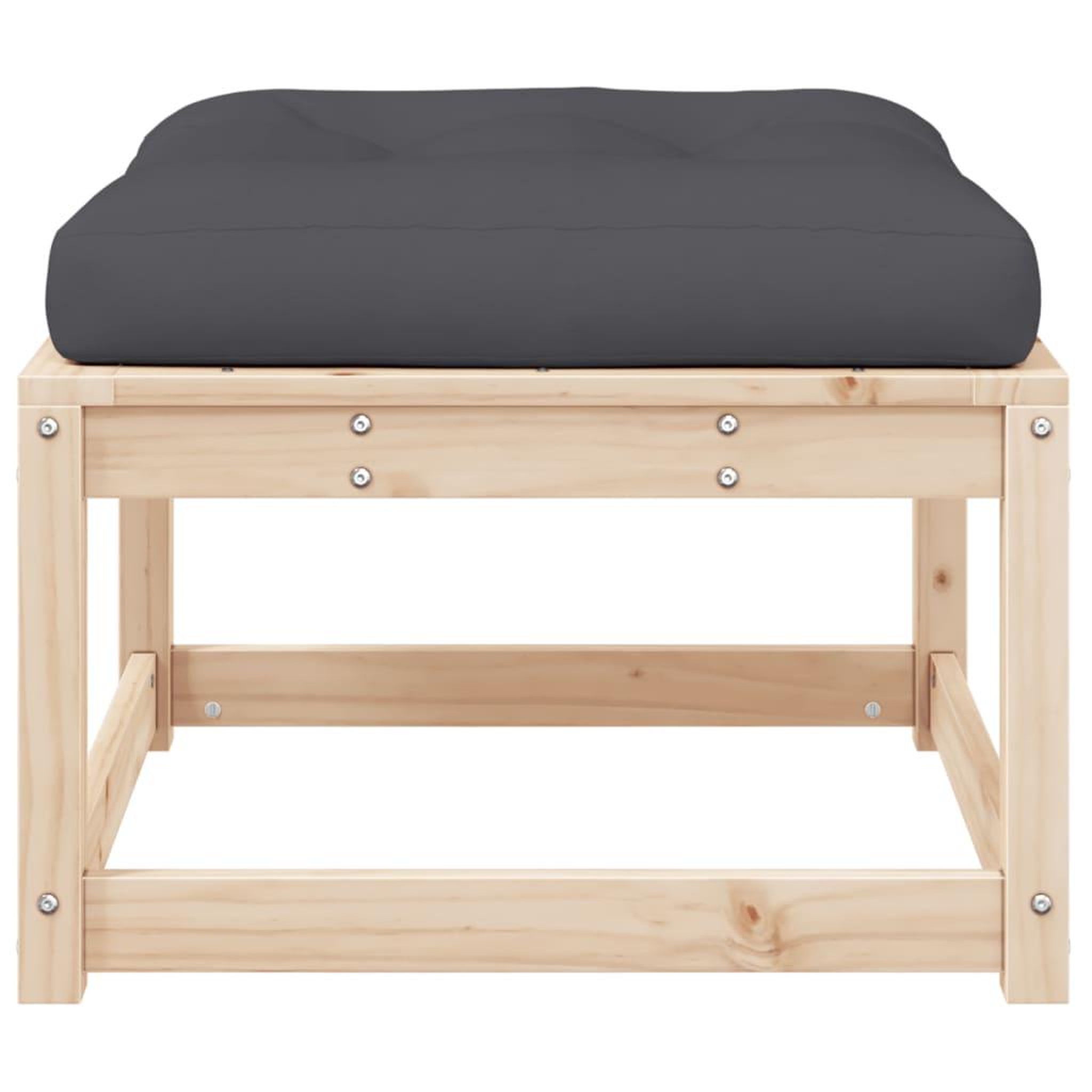 Voir la diapositive 5 : VIDAXL Repose-pied de jardin avec coussins bois de pin massif
