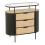 Voir la diapositive 1 : Paris Prix Commode 3 Tiroirs  Bya  80cm Naturel