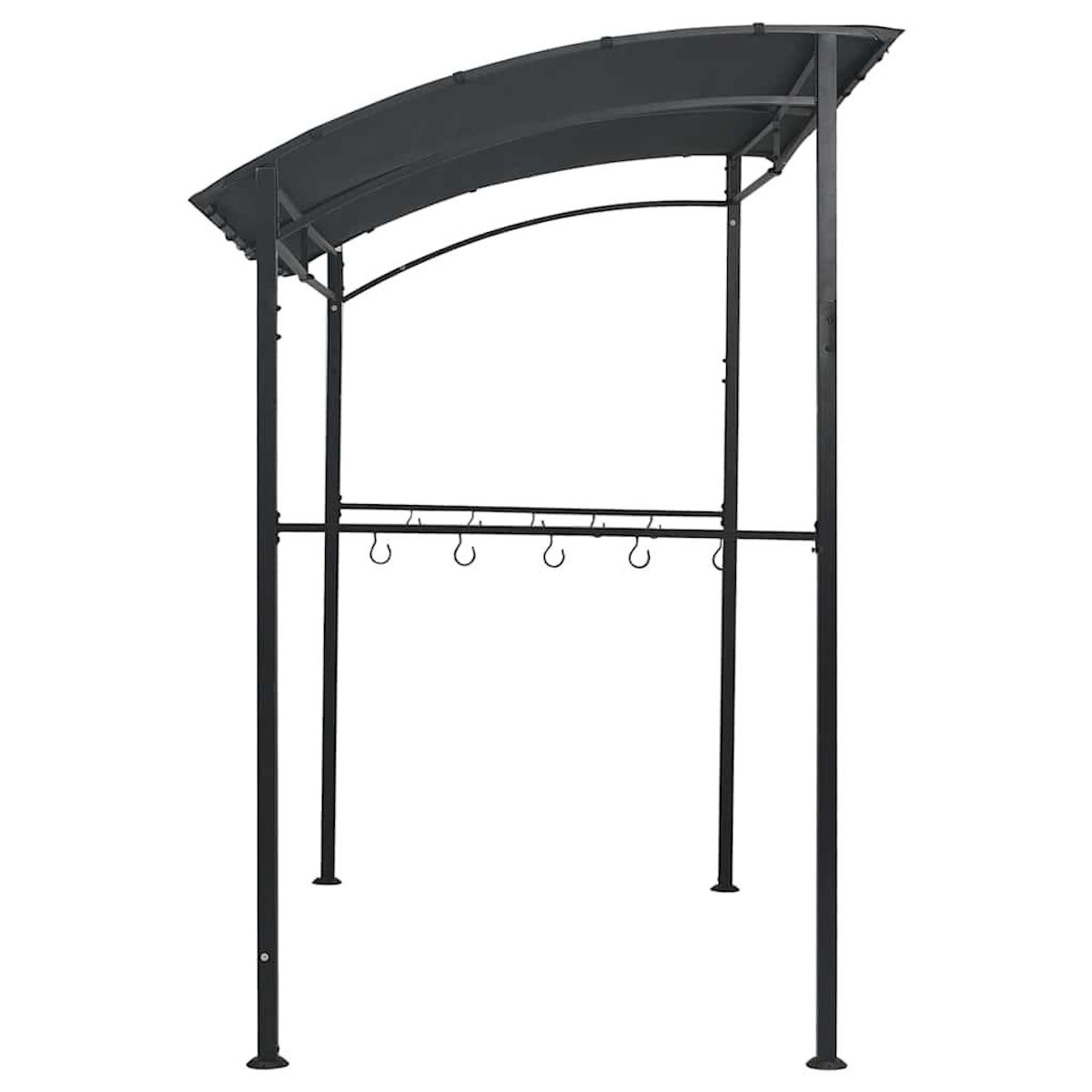 VIDAXL Belvedere de barbecue 215x150x220 cm Anthracite Acier