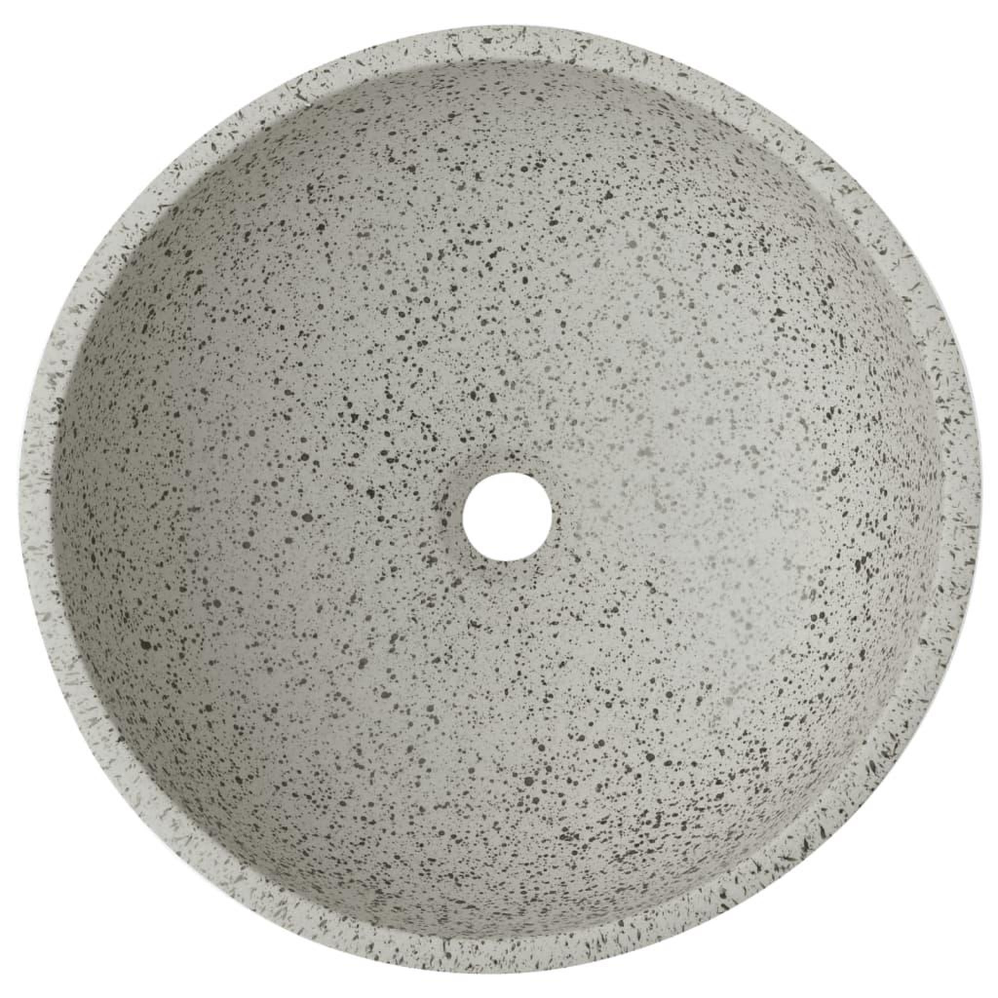 Voir la diapositive 4 : VIDAXL Vasque a poser gris rond Φ41x14 cm ceramique