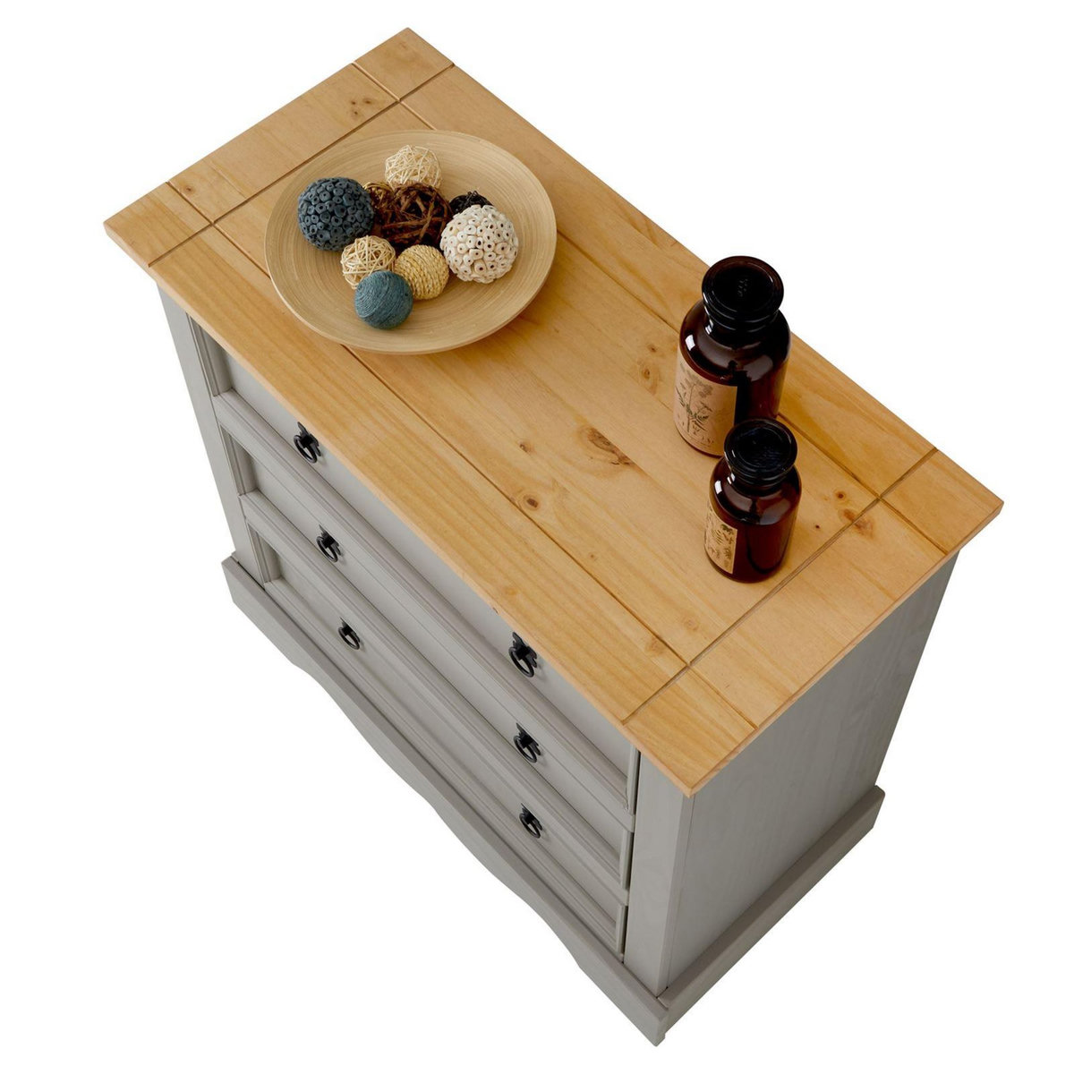 IDIMEX Commode TEQUILA, 3 tiroirs en pin massif style mexicain